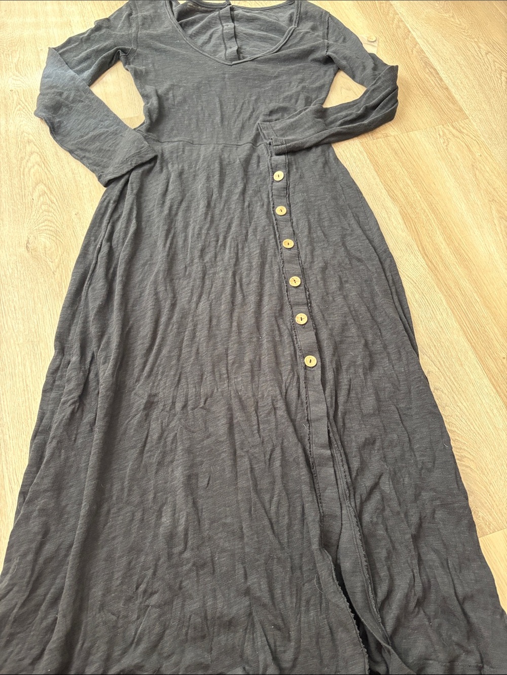 NWT Free People Black Starlight Maxi Dress Size Large beach boho cotton vacation - Picture 5 of 9